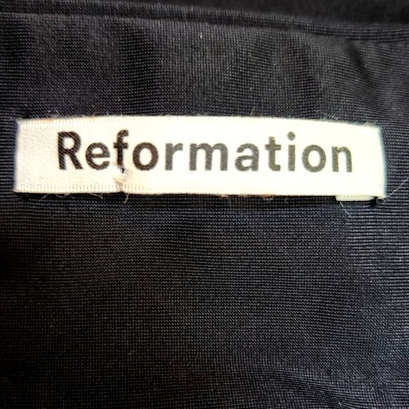 Reformation Citron Square Neck Bikini Top Swimwear Black Size S - Picture 4 of 7